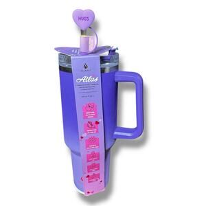 Manna Atlas 40‎ Oz Stainless Steel Tumbler W/ Straw Brand New